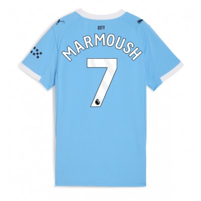 Ženski Nogometni dresi Manchester City Omar Marmoush #7 Domači 2025-26 Kratek Rokav Ženski Nogometni dresi Manchester City Omar Marmoush #7 Domači 2025-26 Kratek Rokav